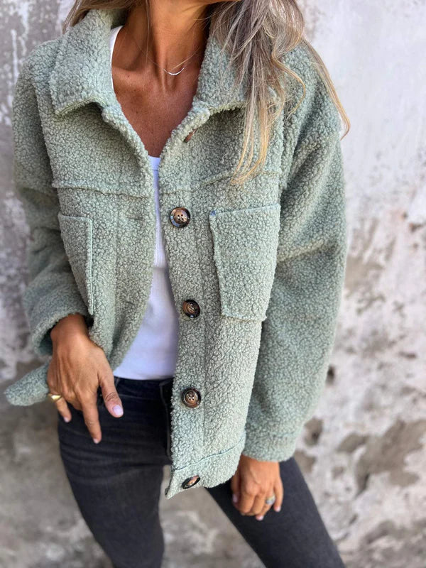 Dion | Kurzjacke mit Revers aus Wolle