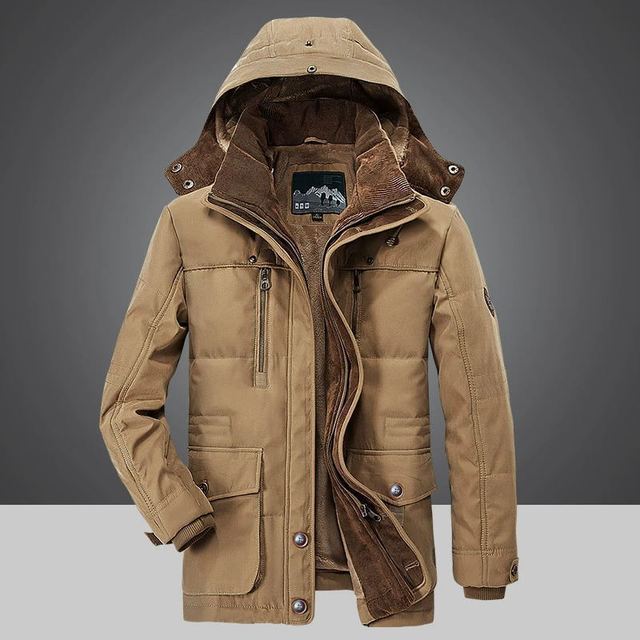 Vielseitiger Herren Winterparka mit vielfältigen Taschen für ultimativen Komfort und Stil