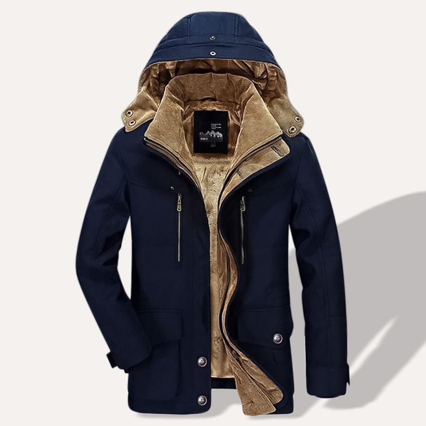 Vielseitiger Herren Winterparka mit vielfältigen Taschen für ultimativen Komfort und Stil