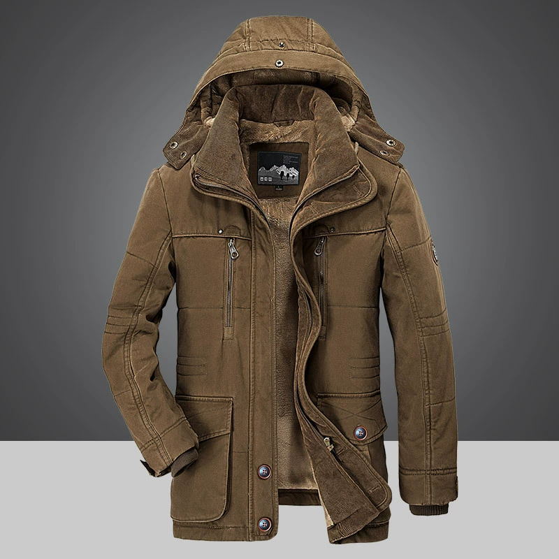 Vielseitiger Herren Winterparka mit vielfältigen Taschen für ultimativen Komfort und Stil