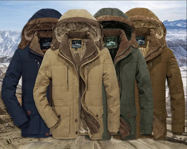 Vielseitiger Herren Winterparka mit vielfältigen Taschen für ultimativen Komfort und Stil