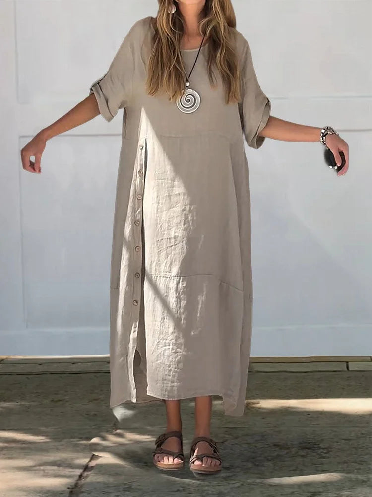 Veronica | Linen Cotton Dress