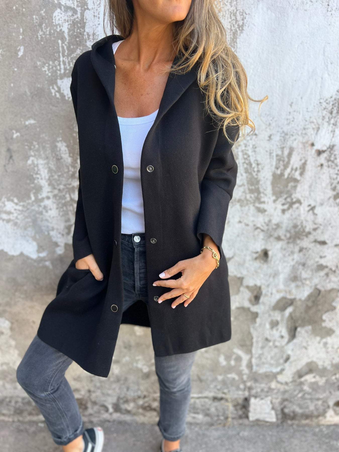 Mary |  Casual Single-Breasted Hooded Jacket